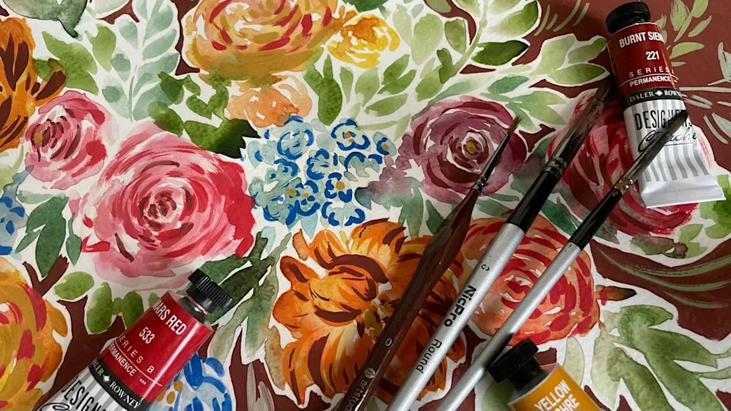Watercolour and Gouache - florals for beginners at Sunny Bank Mills Gallery