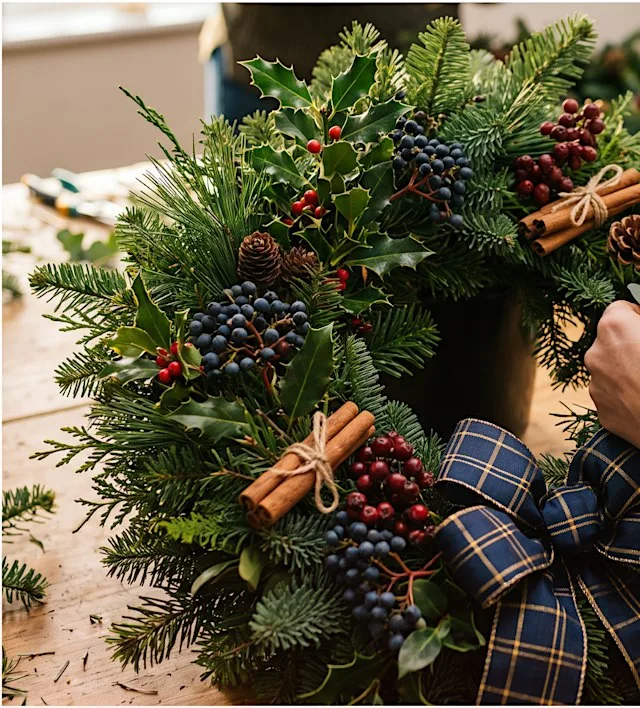 Festive Wreath-Making Workshop with Blooms in Botanicals at The Corston Wheatsheaf