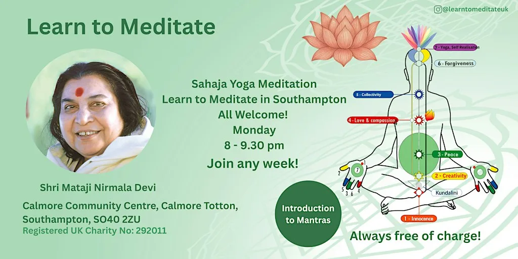 Learn to meditate in Southampton - Free 10 Week Course - Intro to mantras at Calmore Community Centre