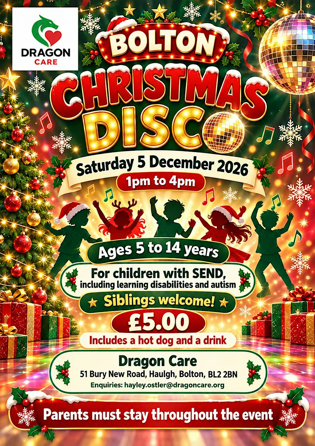 Bolton Christmas Disco - SEND - 5 - 14 years