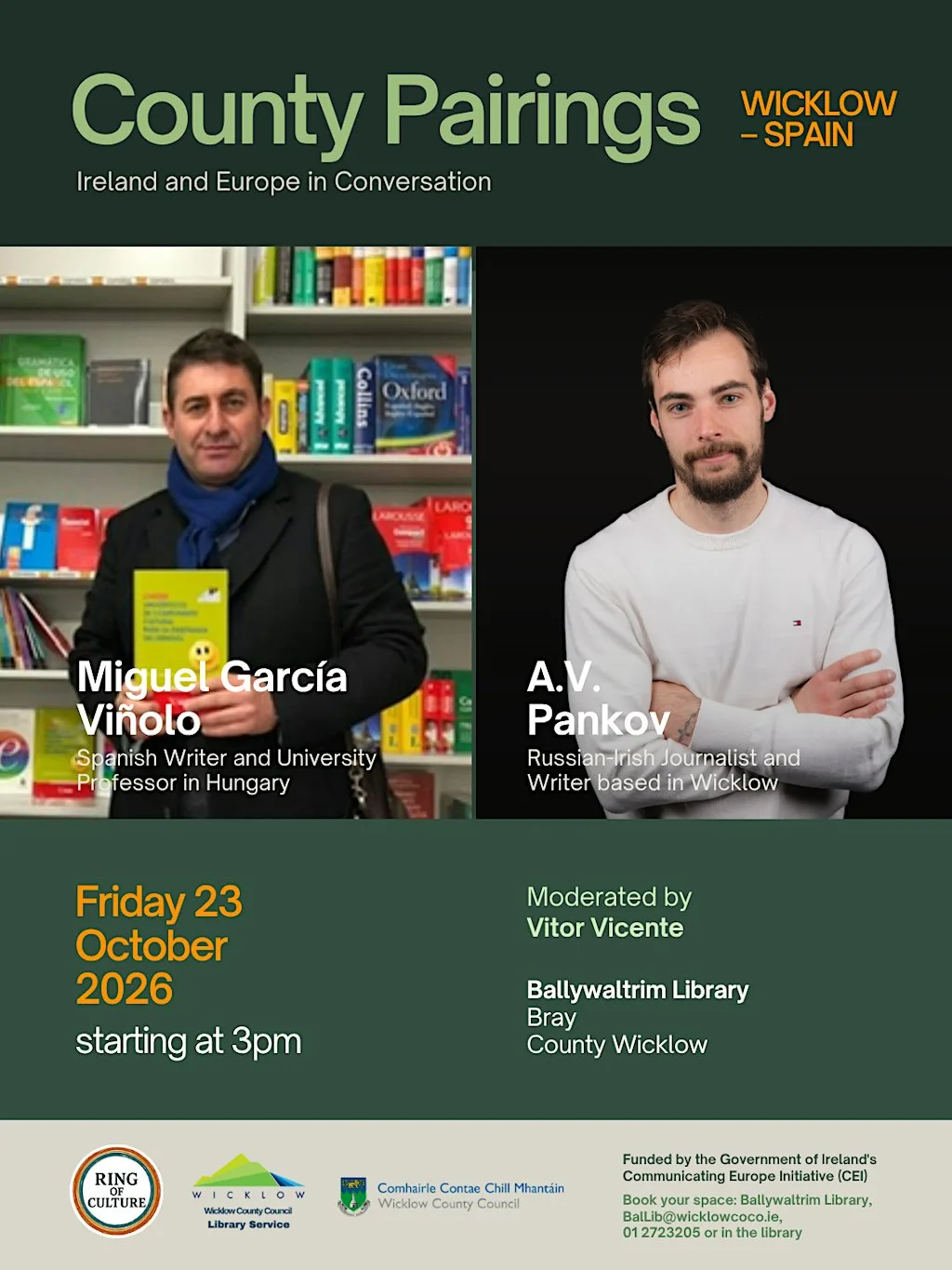 Wicklow Meets Spain: A Literary & Cultural Conversation at Ballywaltrim Library