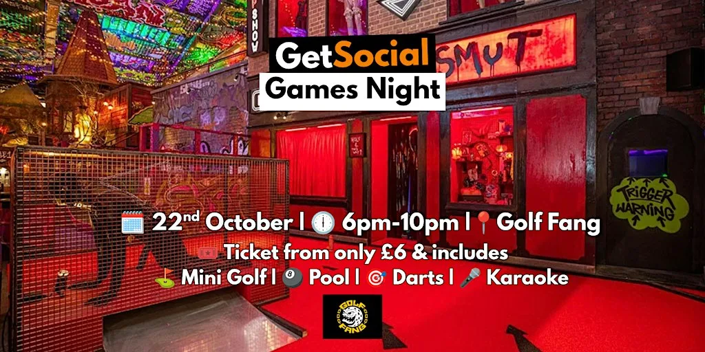 Nottingham Games Night for Young Professionals (20s–40s) | Meet New People at Golf Fang
