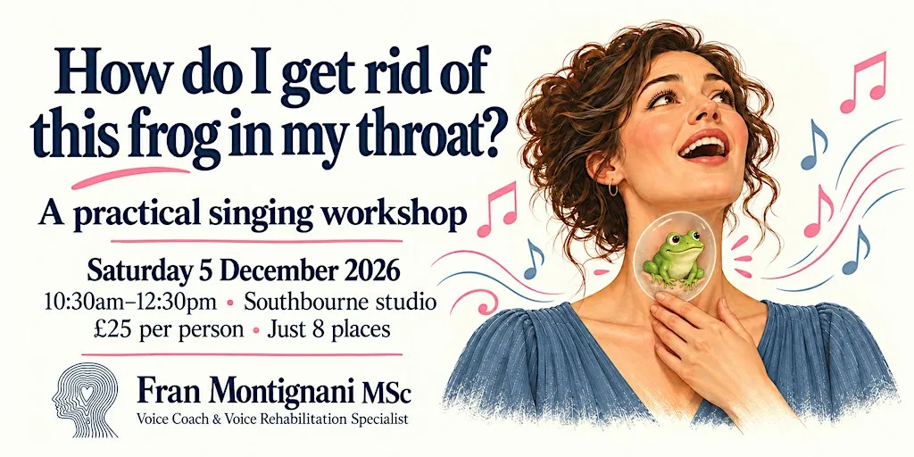 How do I get rid of this frog in my throat? at Fran Montignani Southbourne Studio