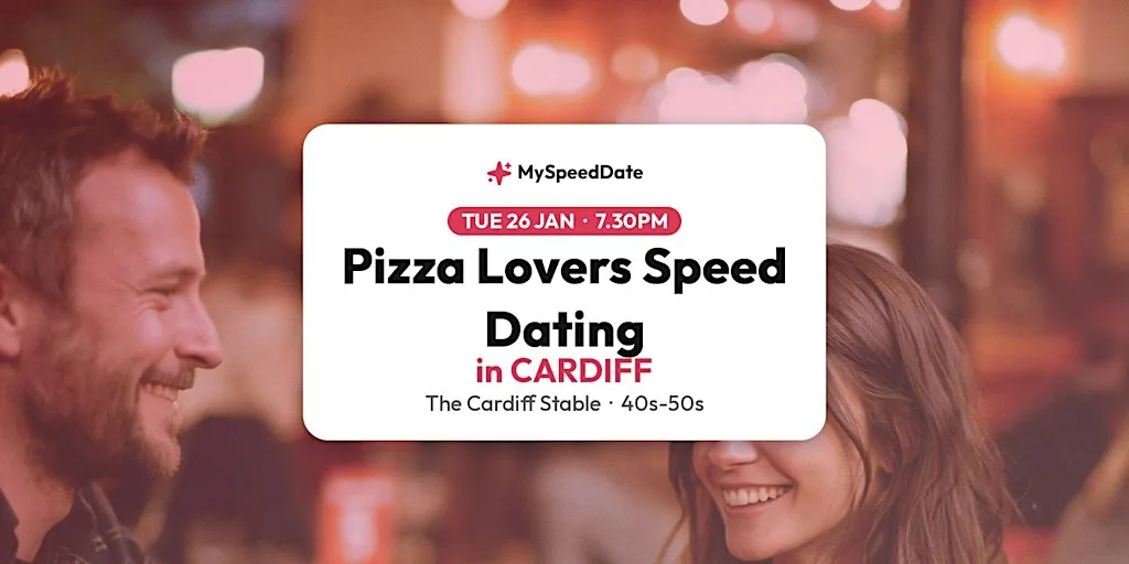 Pizza Lovers Speed Dating in Cardiff | 40s-50s | MySpeedDate at The Cardiff Stable