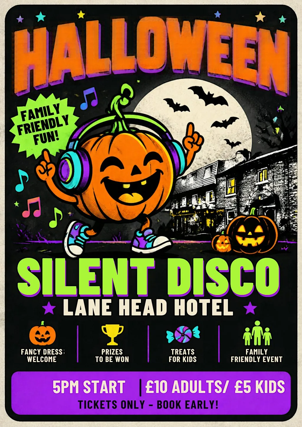 Halloween Silent Disco at Lane Head Hotel