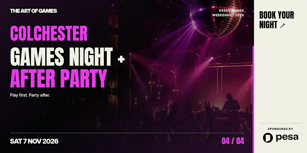The Art of Games: Colchester Games Night + After Party at 90 Minutes Restaurant & Lounge
