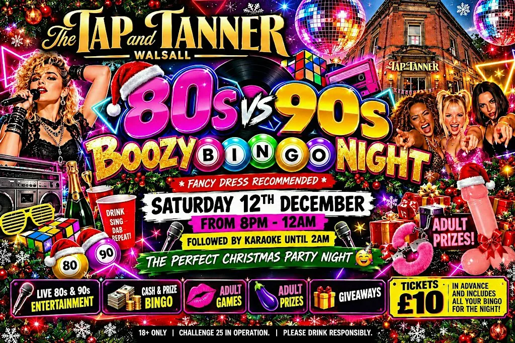 80s vs 90s Boozy Bingo Night