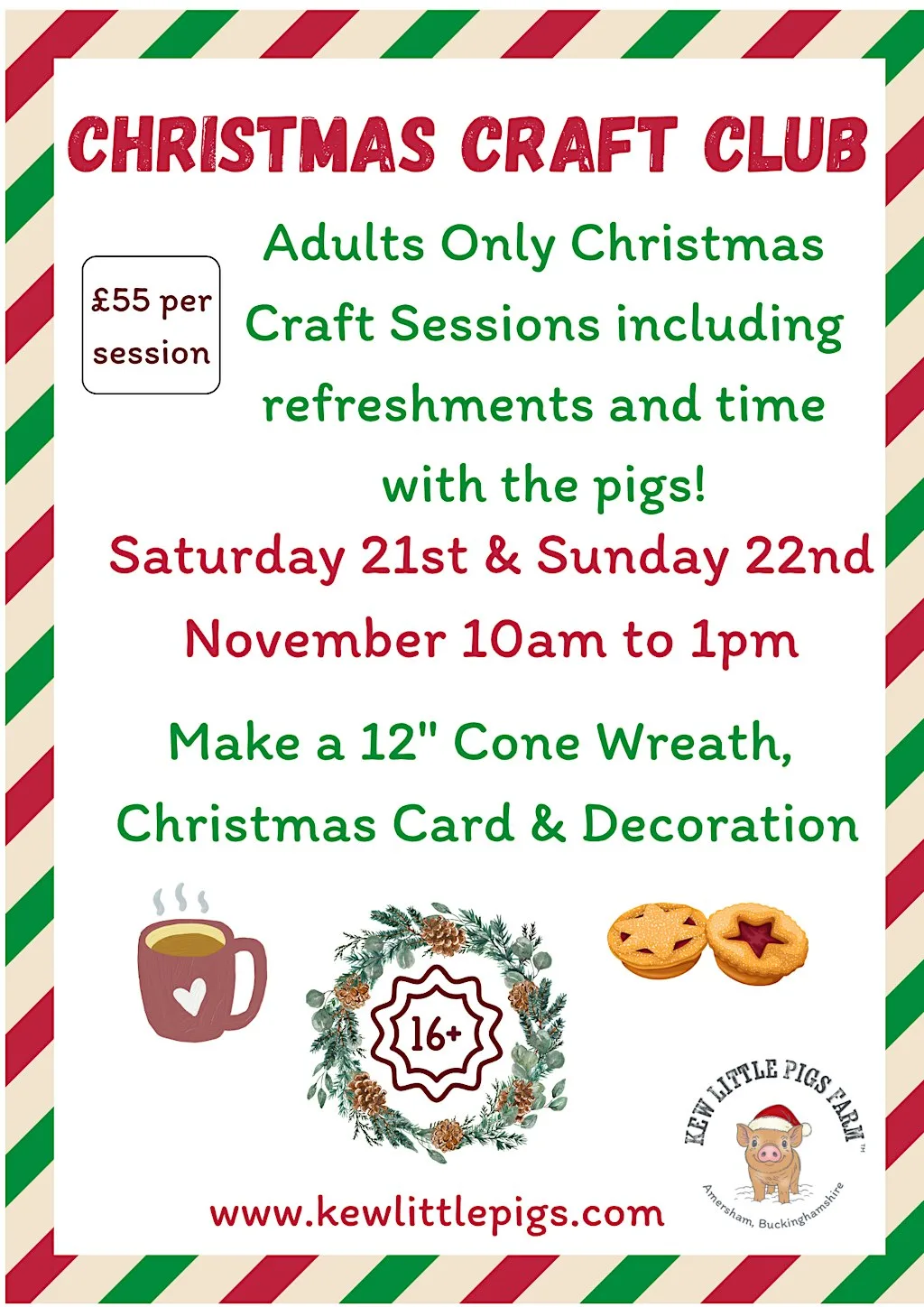 Christmas Craft Club at Kew Little Pigs Farm
