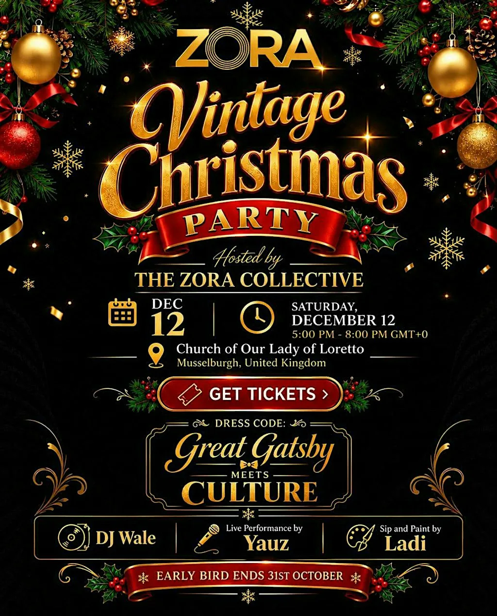 Vintage Christmas Party at Church of Our Lady of Loretto