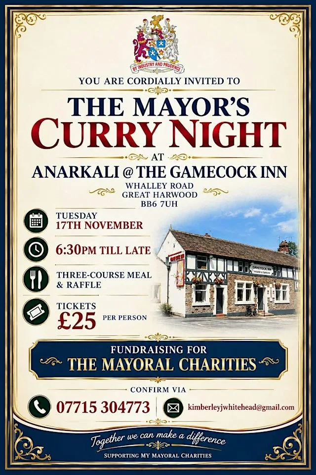 Hyndburn Mayors Curry Night and Fundraiser