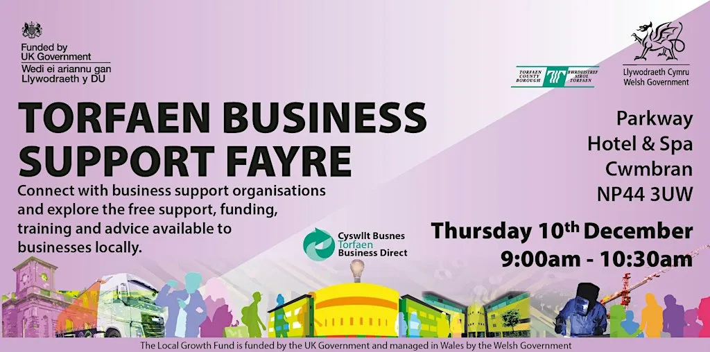 Torfaen Business Support Expo Cymorth Busnes Torfaen - Cwmbran at Parkway Hotel & Spa