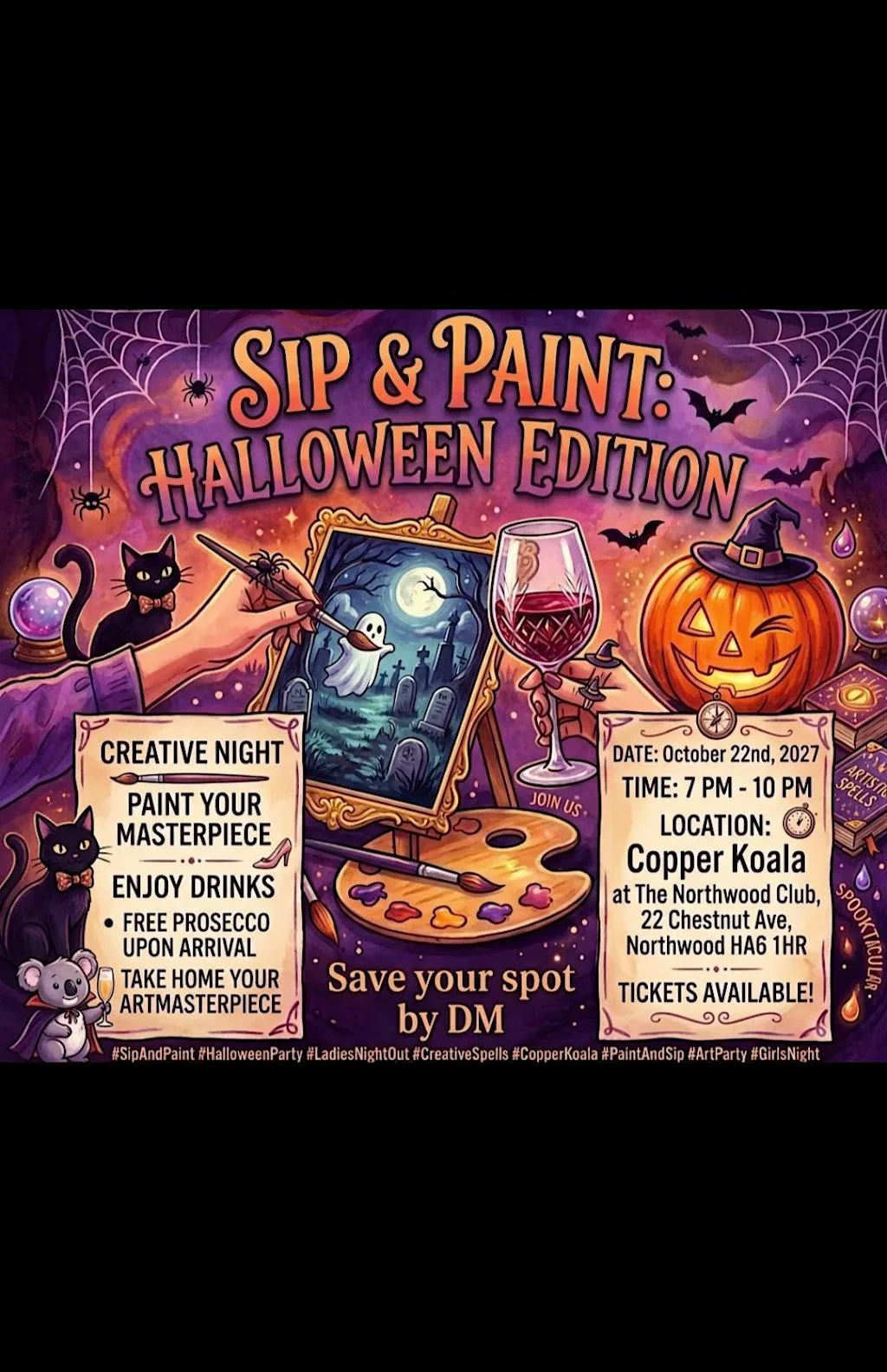Halloween Sip & Paint at Copper Koala