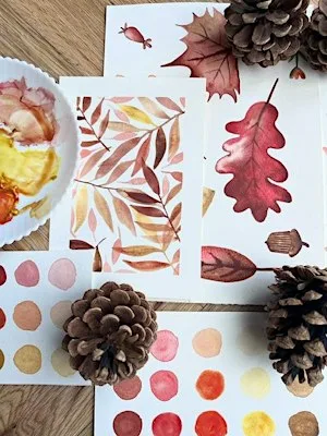 Cozy Autumn Watercolour Leaves at Bibelot