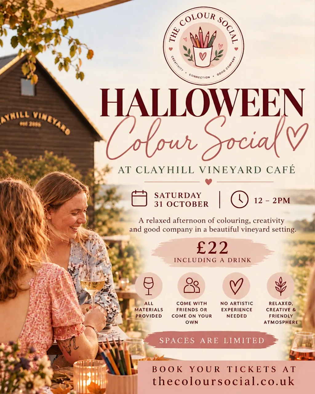 Halloween Special Event The Colour Social x Clayhill Vineyard Cafe at Clayhill Vineyard