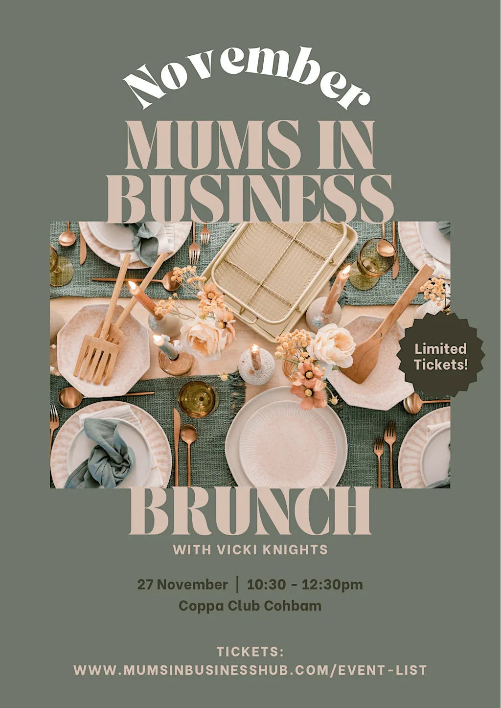 November Mums in Business Networking Brunch @ Coppa Club Cobham at Coppa Club Cobham