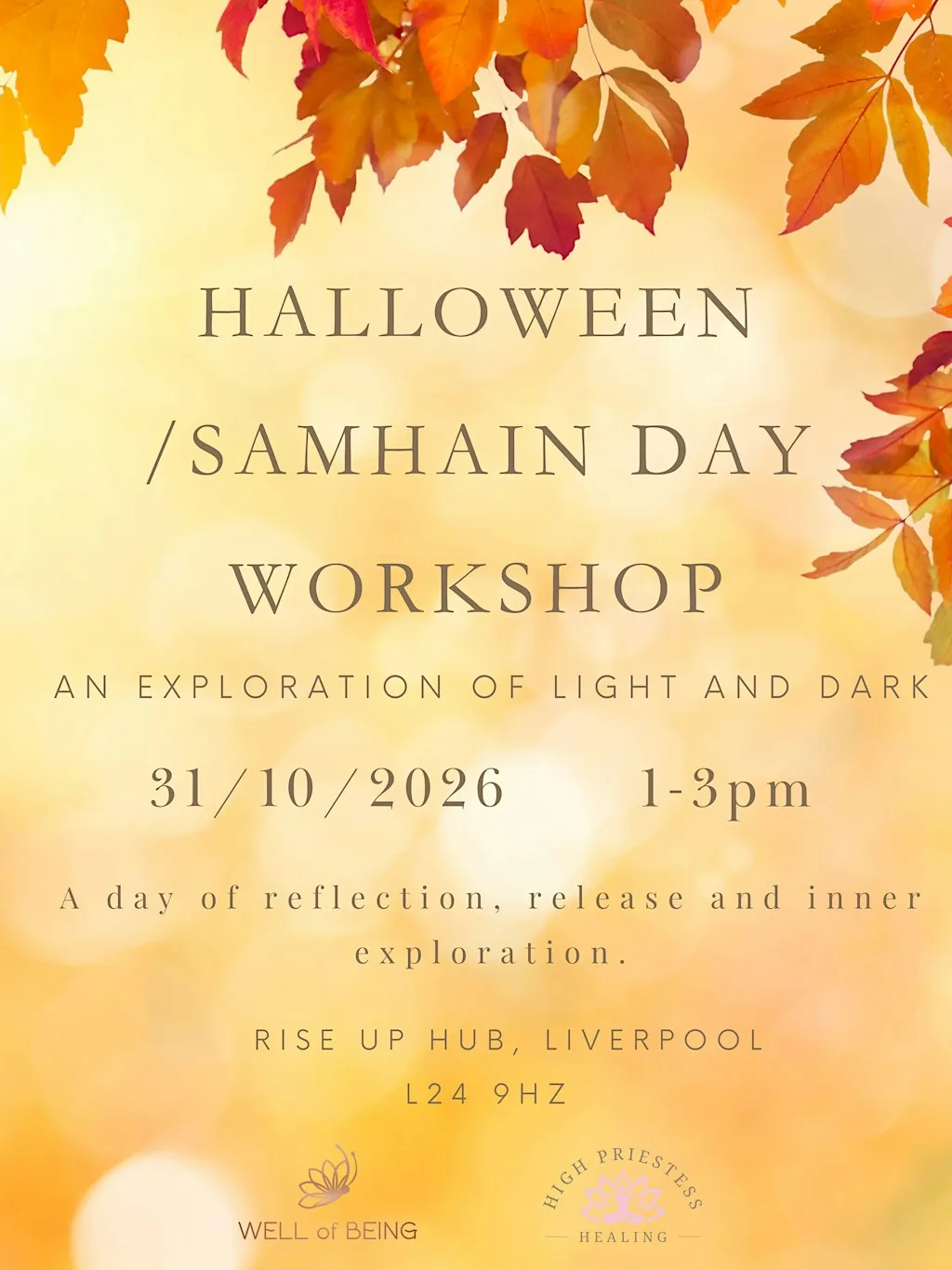 Halloween/ Samhain Day Workshop at Rise Up Holistic and Wellness Hub
