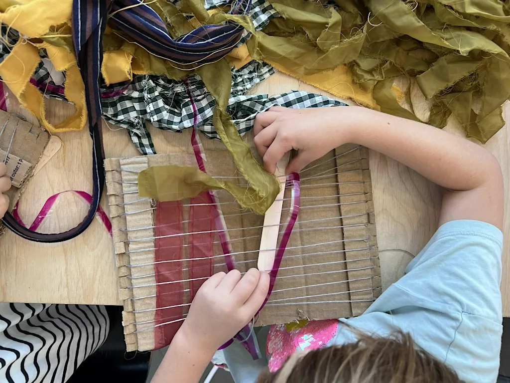 October Half Term, Scrappy Weaving at The Exchange