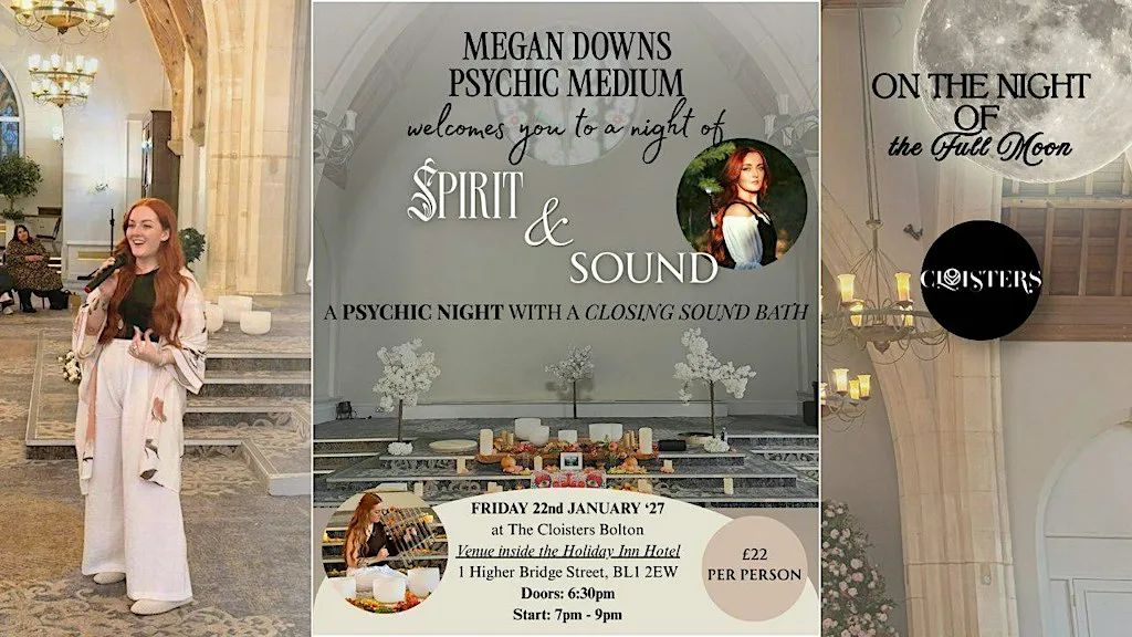 PSYCHIC NIGHT: Spirit & Sound at The Cloisters Bolton