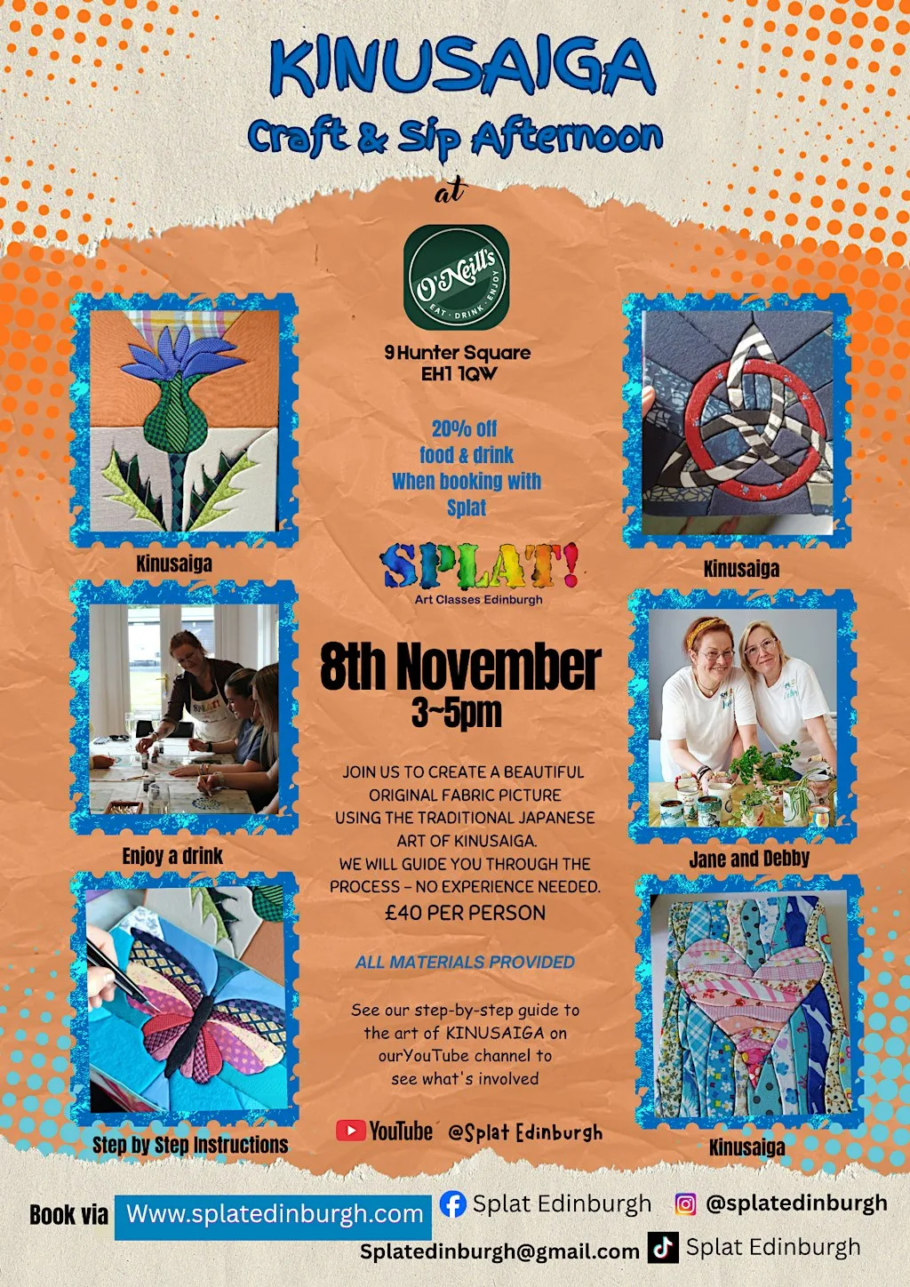 Craft 'n' Sip Kinusaiga at O'Neills Edinburgh