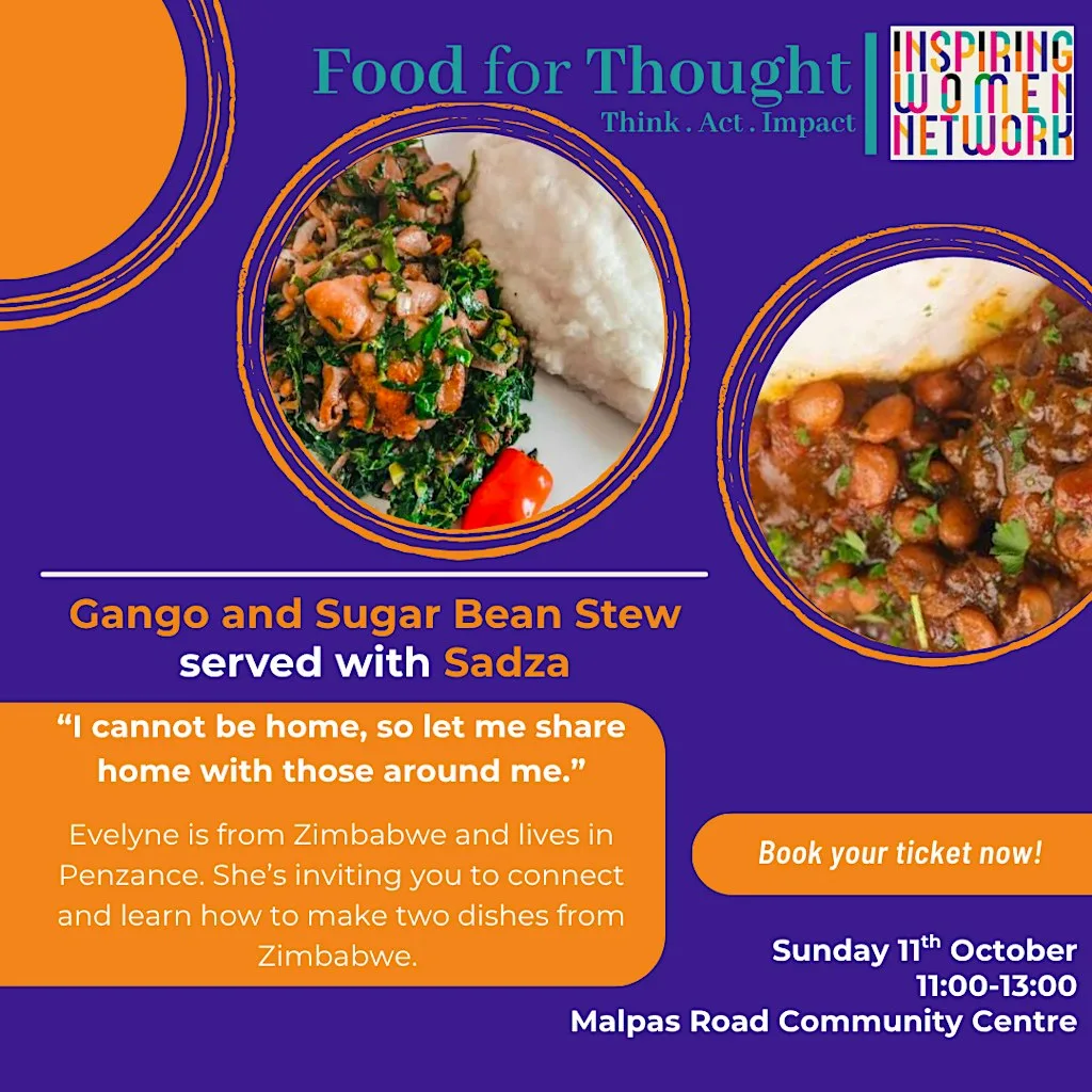 Food for Thought: Zimbabwe- Gango and Sugar Bean Stew served with Sadza at Malpas Road Community Centre
