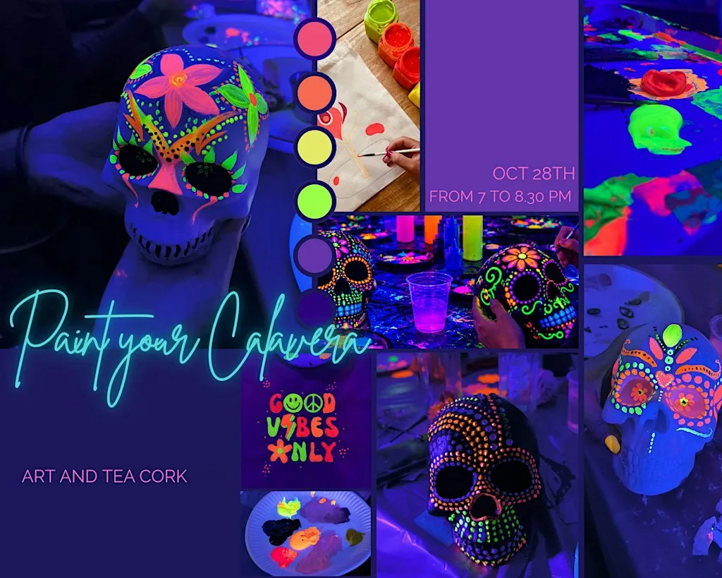 PAINT YOUR OWN CALAVERA - NEON PAINT EXPERIENCE at The Liberty Bar X Resistance