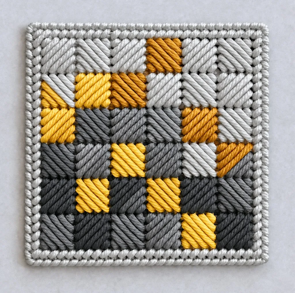 Make A Plastic Mesh Weaved Coaster