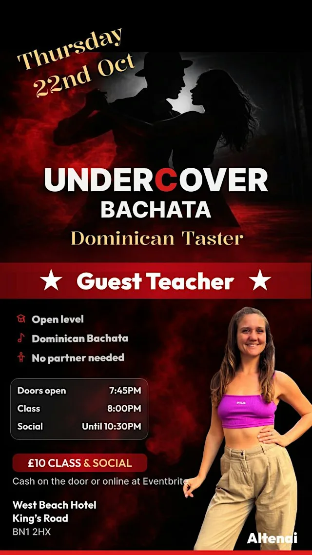 Domican Bachata Special wuth Altenai & Undercover Bachata at West Beach Hotel Brighton