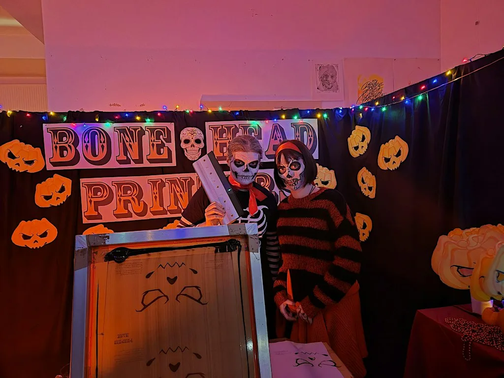 Get ready for Halloween with the Bonehead Printers! at Derry Print Workshop