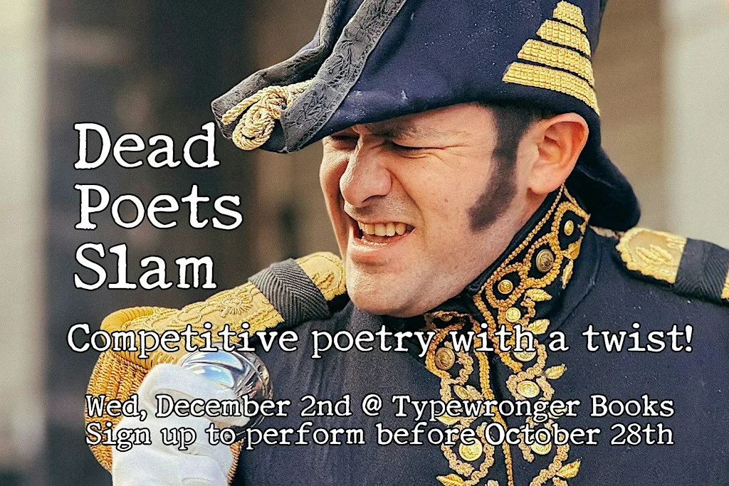 Dead Poets Slam: competitive poetry with a twist at Typewronger Books