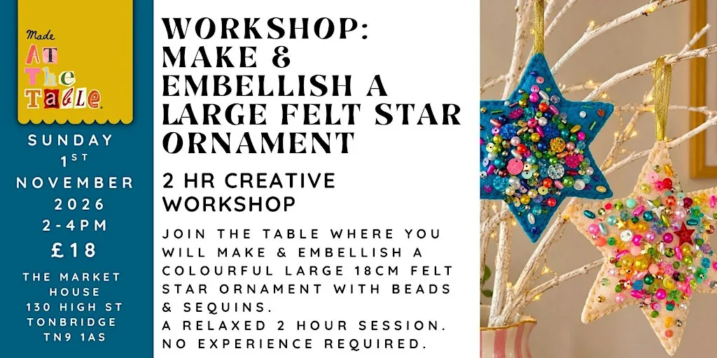 MAKE & EMBELLISH LARGE FELT STAR ORNAMENT WORKSHOP