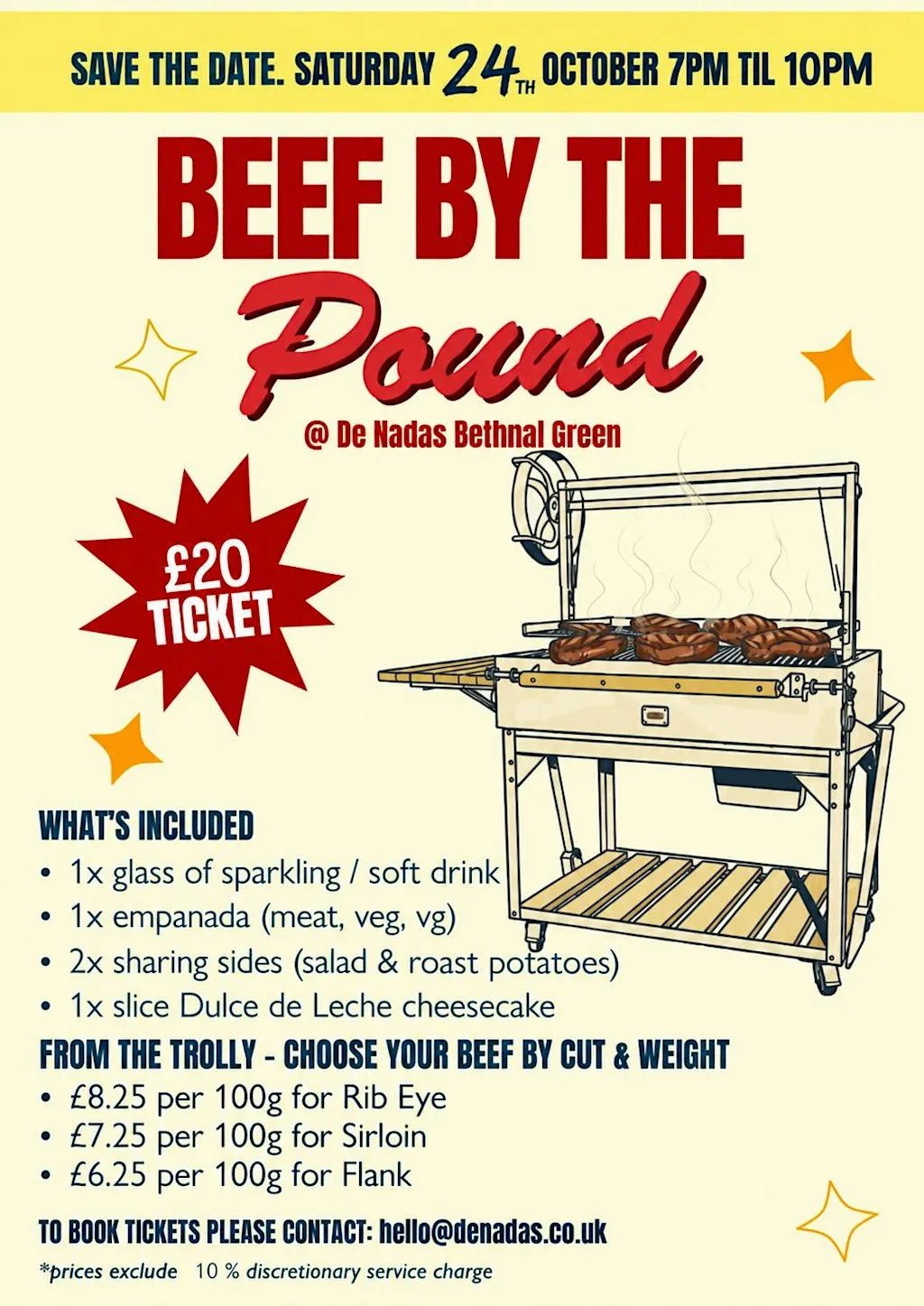 BEEF BY THE POUND - ARGENTINIAN ASADO NIGHT