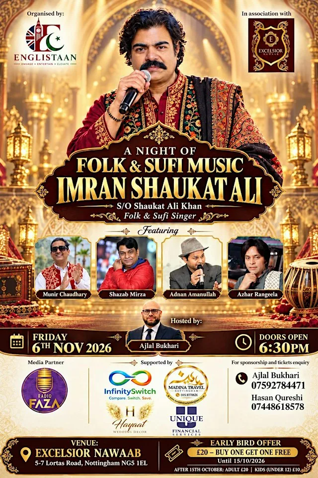 A night of Folk & Sufi Music with Imran Shaukat Ali