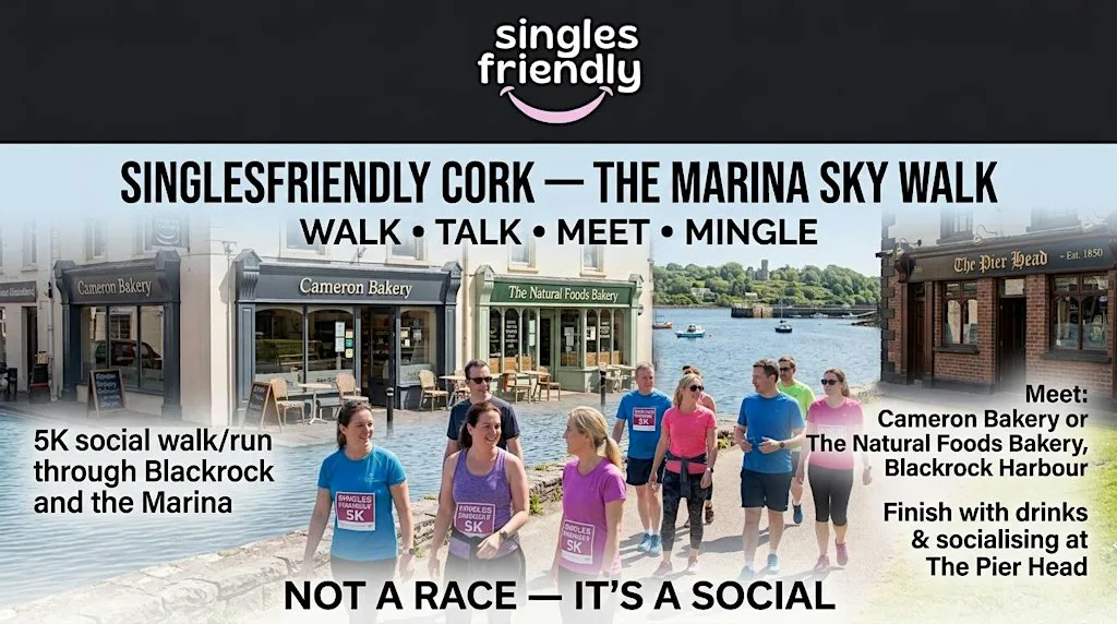 ❤️ Singles-Friendly Marina 5K Social Walk – Cork Ages 30-45 at Cameron Bakery Pier Head House