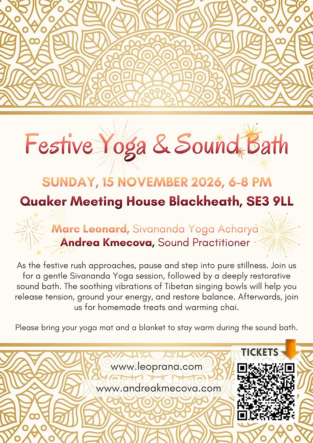 Festive Yoga & Sound Bath at Quaker Meeting House