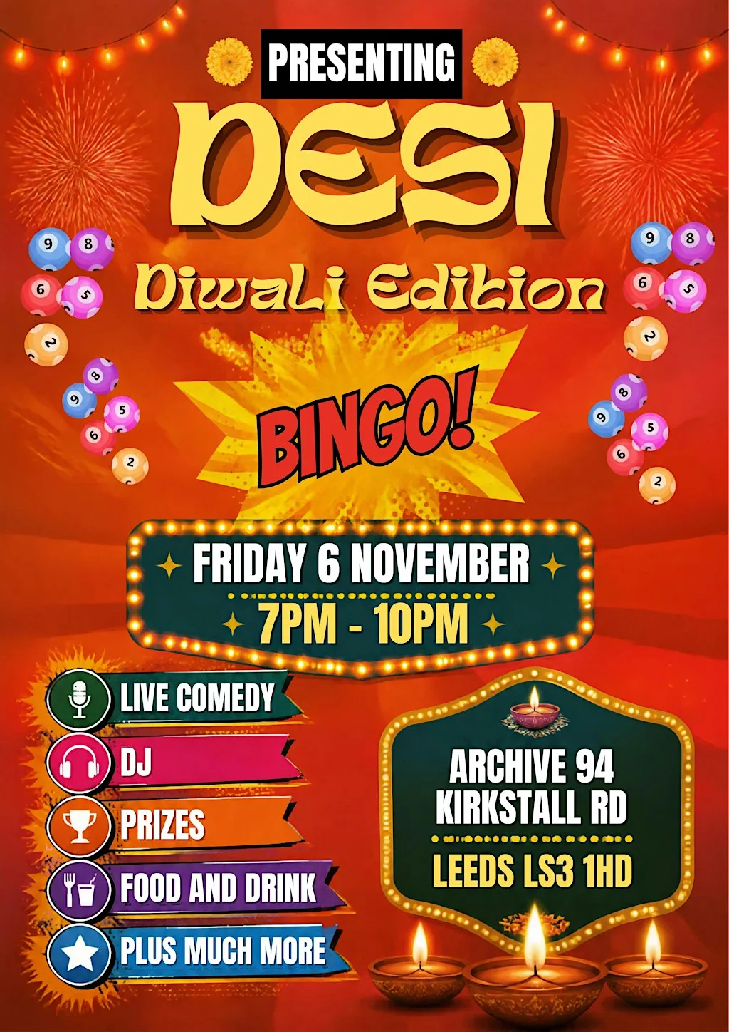 Desi Bingo: Diwali Edition at Archive