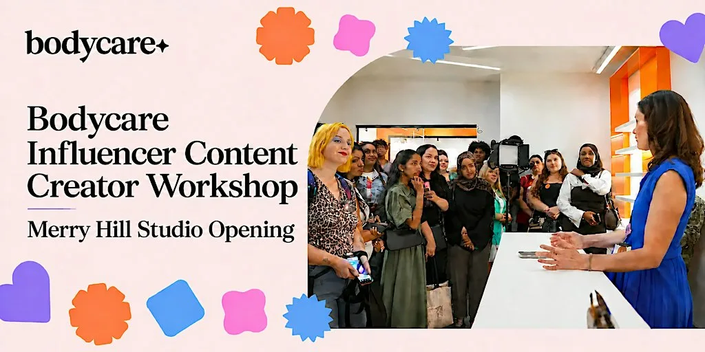 Bodycare Influencer Content Creator Workshop at Merry Hill Shopping Centre