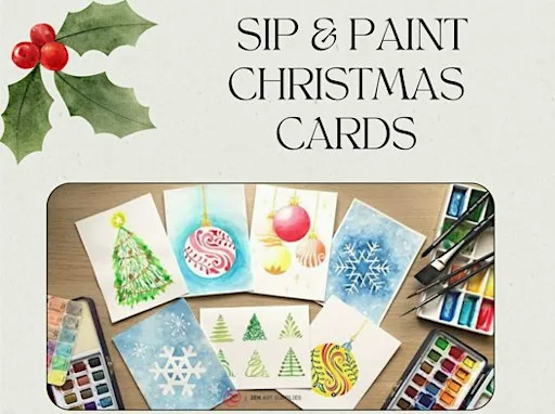Christmas Card Sip and Paint at The Jolly Farmer
