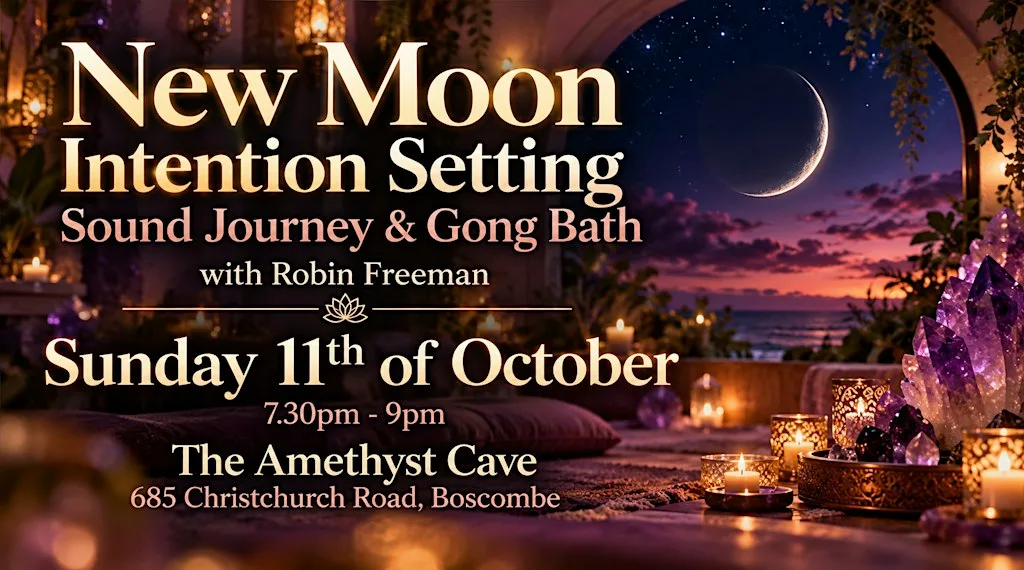 New Moon Candlelight Sound Journey & Gong Bath - Boscombe at The Amethyst Cave