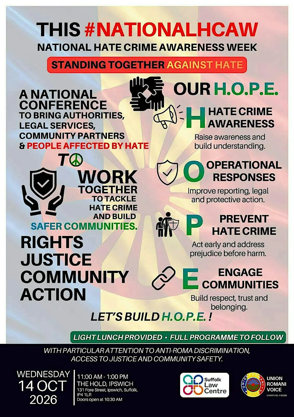 Standing Together Against Hate – Hate Crime Awareness Conference