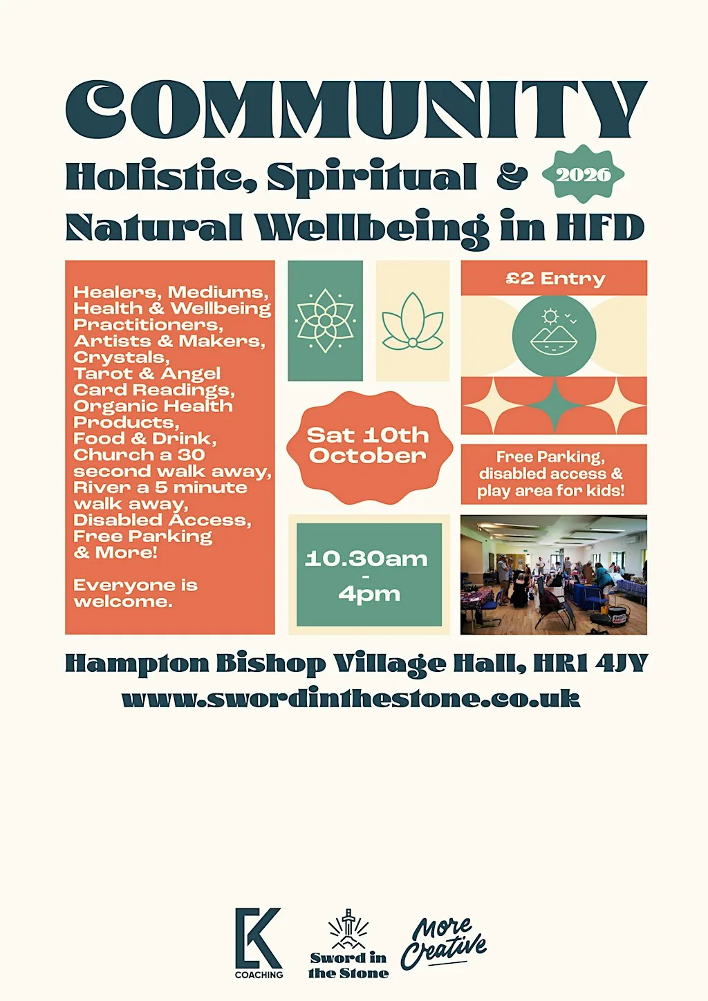 Community 2026 - Holistic, Spiritual & Wellbeing Fair at Hampton Bishop Village Hall