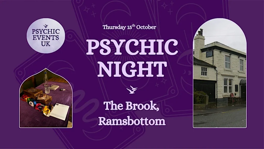 PSYCHIC READINGS NIGHT Thursday 15th October, The Brook at The Brook