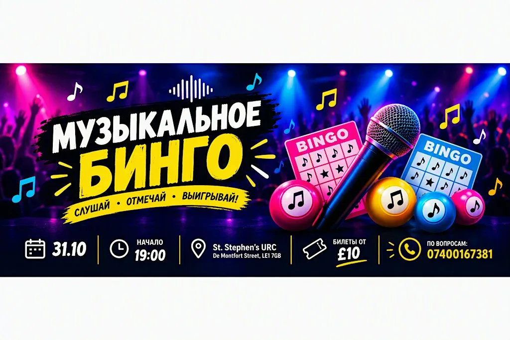 Музыкальное Бинго! at St Stephen's United Reformed Church
