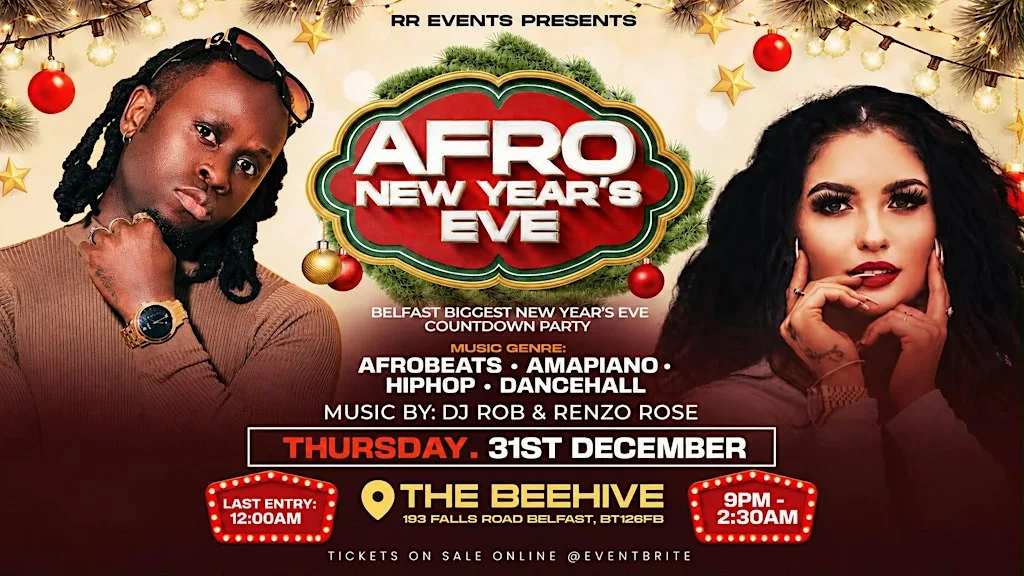 AFRO NEW YEAR’S EVE at The Beehive Belfast