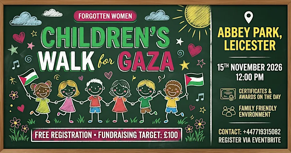 Children’s Walk for Gaza in Leicester Abbey Park