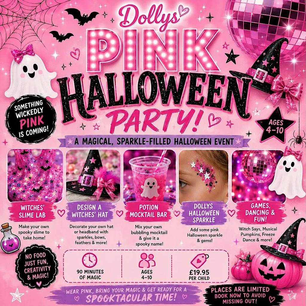 Children's Pink Halloween Party at Dolly's