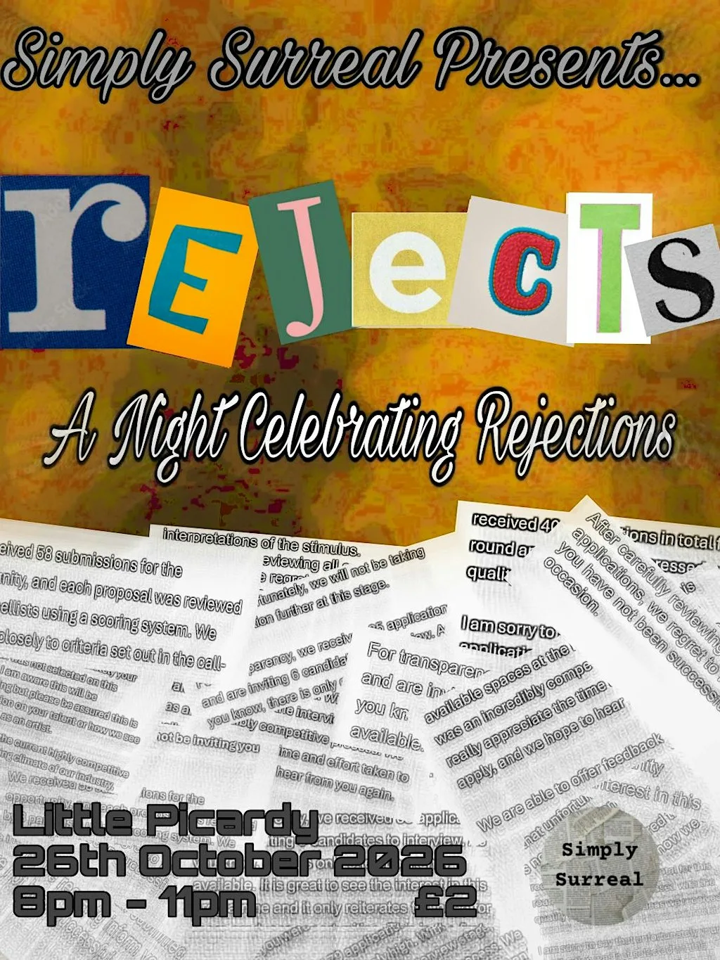 Rejects - A Celebration of Rejection at Little Picardy