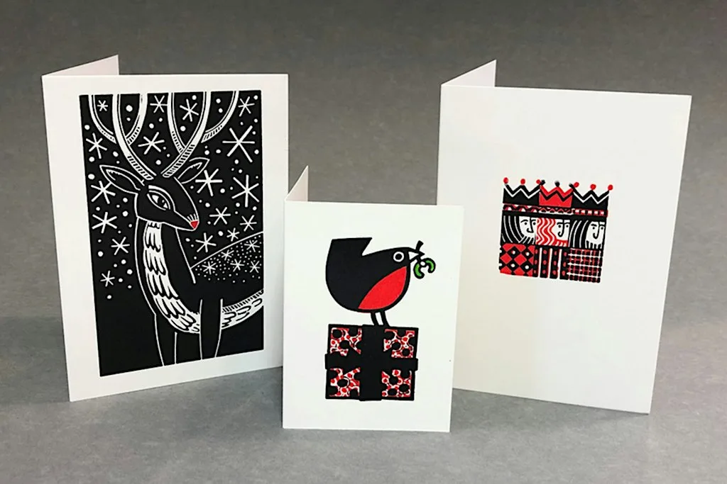 Creative Mondays with Laura: Hand block printed Christmas cards at Present Made Eddington, Amenity Building