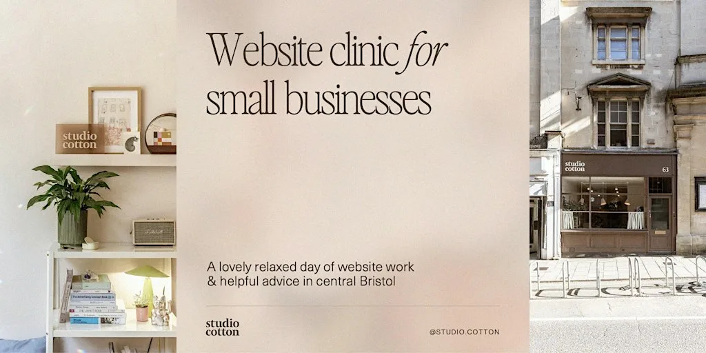 Website Clinic with Studio Cotton ~ Help & advice for small businesses at Studio Cotton