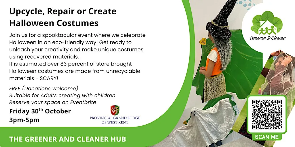 Upcycle, Repair or Create Halloween Costumes from recovered materials