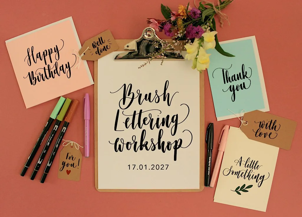 Beginners Brush Calligraphy Workshop at GAIL's Bakery Hove